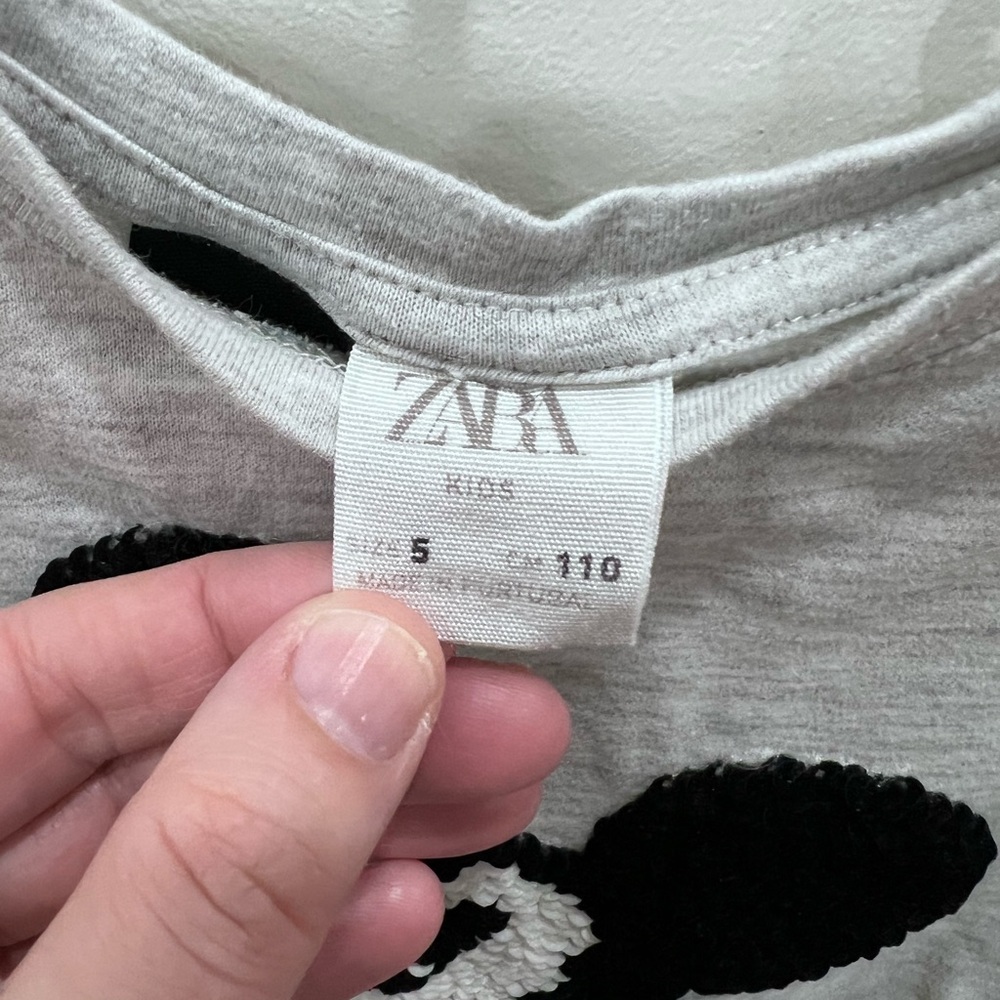 Velvet Sequin Mickey Mouse Zara Kids Shirt - Picture 3 of 5
